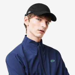 Lacoste șapcă din twill din bumbac organic 0H6PD42181 bărbați negru 031
