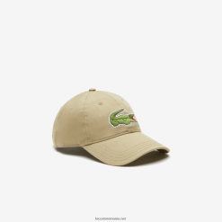 Lacoste șapcă reglabilă din twill din bumbac organic 0H6PD42138 bărbați bej cb8