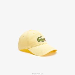 Lacoste șapcă reglabilă din twill din bumbac organic 0H6PD42155 bărbați galben 107