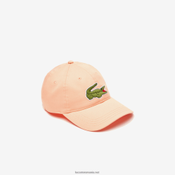 Lacoste șapcă reglabilă din twill din bumbac organic 0H6PD42177 bărbați portocaliu deschis heb