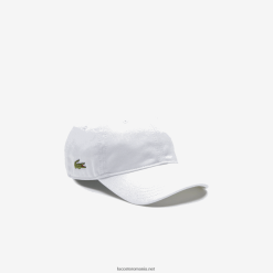 Lacoste șapcă solidă din gabardină 0H6PD42277 copii alb 001