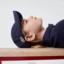 Lacoste șapcă solidă din gabardină 0H6PD42278 copii bleumarin 166