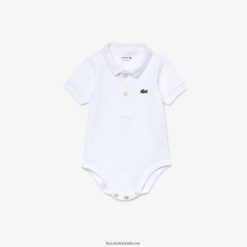 Lacoste Set cutie pentru copii din bumbac organic piqué 0H6PD42988 copii alb 001