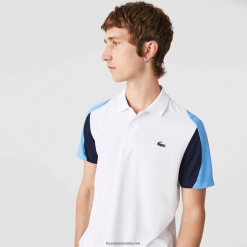 Lacoste sport polo de tenis piqué rezistent la alergare, cu potrivire regulată 0H6PD4556 bărbați alb bleumarin 5yp
