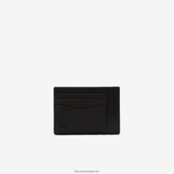 Lacoste Suport card din piele de vitel chantaco 0H6PD41988 bărbați negru 000