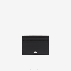Lacoste suport de card fitzgerald din piele 0H6PD42050 bărbați negru 000