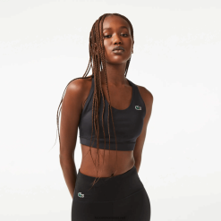 Lacoste sutien sport cu bretele încrucișate 0H6PD42449 femei negru 8vm