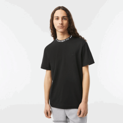 Lacoste tricou cu guler de marca cu ajustare normală 0H6PD4209 bărbați negru 031