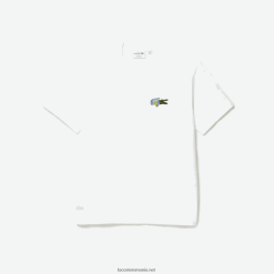 Lacoste tricou cu insignă cu efect comic, în formă relaxată 0H6PD4743 bărbați alb 001