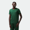 Lacoste tricou din jerseu de bumbac pima cu decolteu în V 0H6PD4679 bărbați verde 132