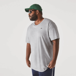 Lacoste tricou din jerseu de bumbac pima cu fit regulat xl 0H6PD4650 bărbați grey chine cca