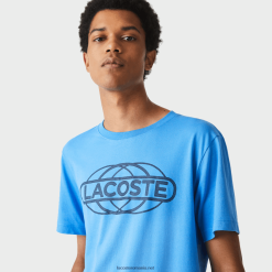 Lacoste tricou din jerseu organic sport 0H6PD4696 bărbați albastru 4x