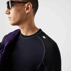 Lacoste tricou heritage cu croială regulată, bloc de culoare, elastic din piqué 0H6PD4820 bărbați bleumarin negru 7w4