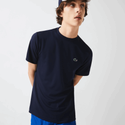 Lacoste tricou sport respirabil piqué 0H6PD4670 bărbați bleumarin 166