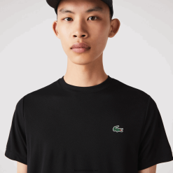 Lacoste tricou sport respirabil piqué 0H6PD4672 bărbați negru 031