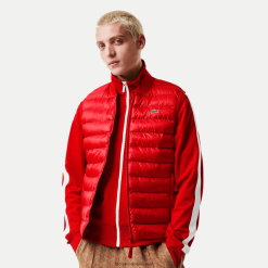Lacoste vestă căptușită hidrofugă 0H6PD41250 bărbați roșu 240