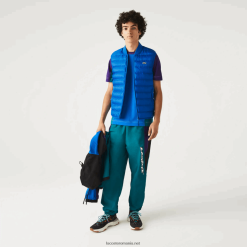 Lacoste vestă căptușită hidrofugă 0H6PD41251 bărbați albastru k1q
