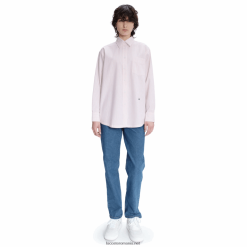 lacoste x a.p.c. cămașă din bumbac în dungi 0H6PD42660 femei alb roz m5u