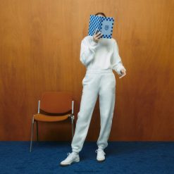 pantaloni de jogging din bumbac lacoste x goop 0H6PD42665 femei alb 70v